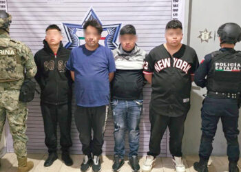 En Texmelucan, SSP y Marina detienen a cuatro hombres en posesión de armas de fuego y droga