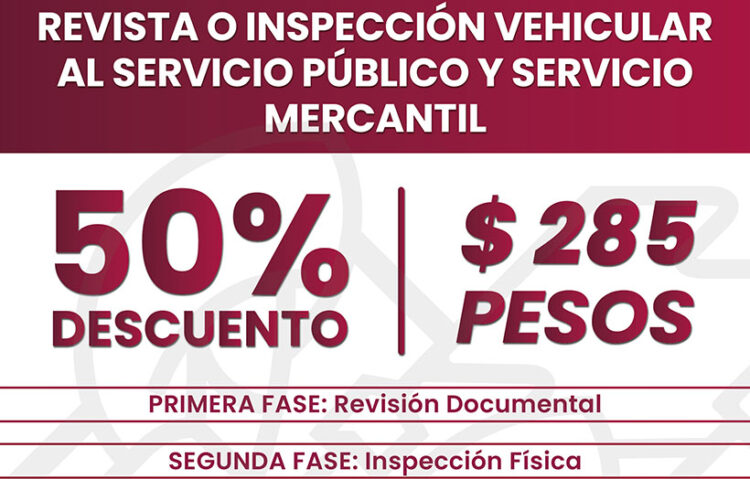 Amplía SMT descuento en Revista e Inspección y Censo Vehicular a transporte público