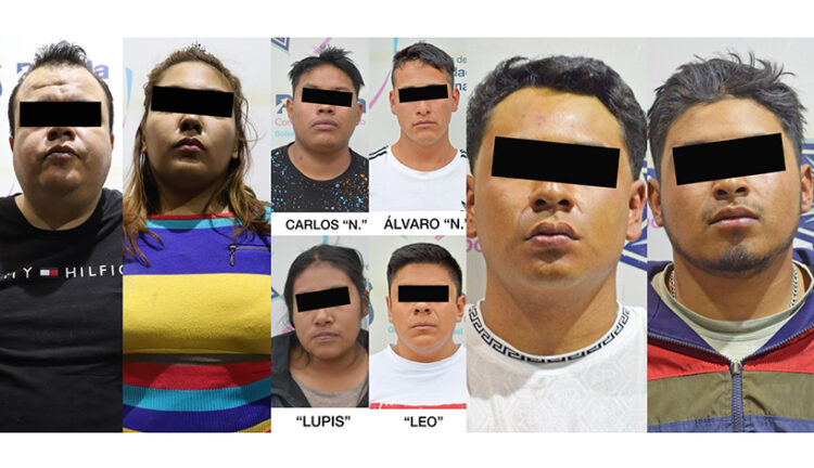 La SSC de Puebla detuvo a diez personas asociadas al robo de vehículo con violencia, al robo y comercio de autopartes