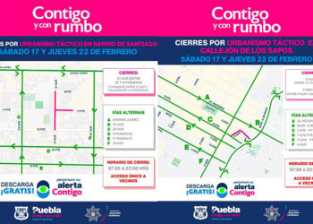 Vías alternas por pruebas de urbanismo táctico en ‘Los Sapos’ y ‘Santiago’