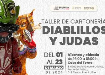Impartirá gobierno de Puebla taller de cartonería “Diablillos y Judas”