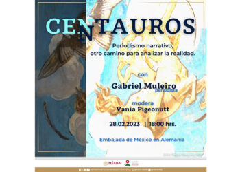 Gabriel Muleiro realiza una conferencia sobre periodismo narrativo en la ciudad de Berlín, Alemania