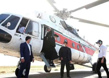 Dificultades para llegar al helicóptero del Presidente iraní Raisi