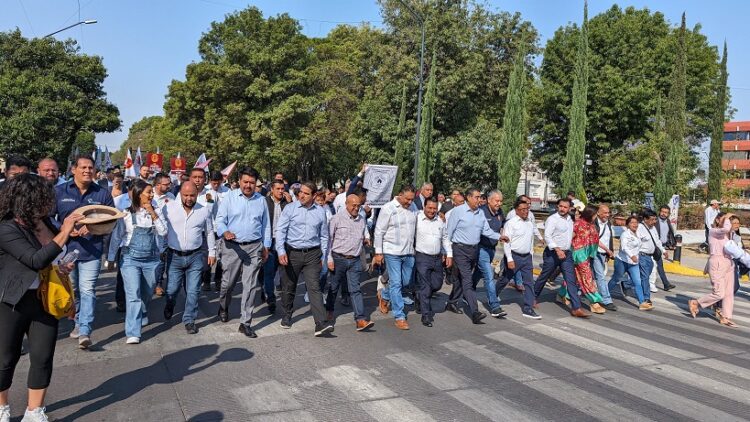 STSPEPYOD presente en la ceremonia y marcha del Día del Trabajo
