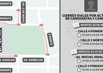 Se implementarán cierres viales durante 28 y 29 de mayo en cabecera municipal de San Pedro Cholula