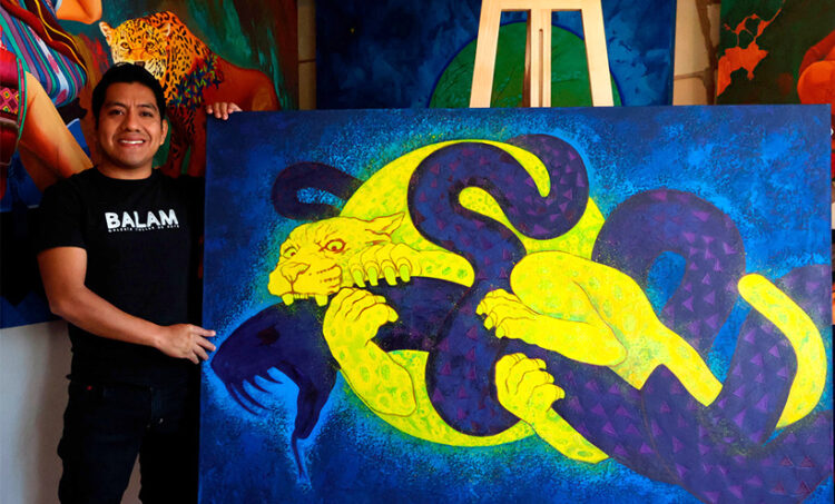 Entre pinceles y raíces: el arte del artista chiapaneco Rigoberto Gómez Sántiz