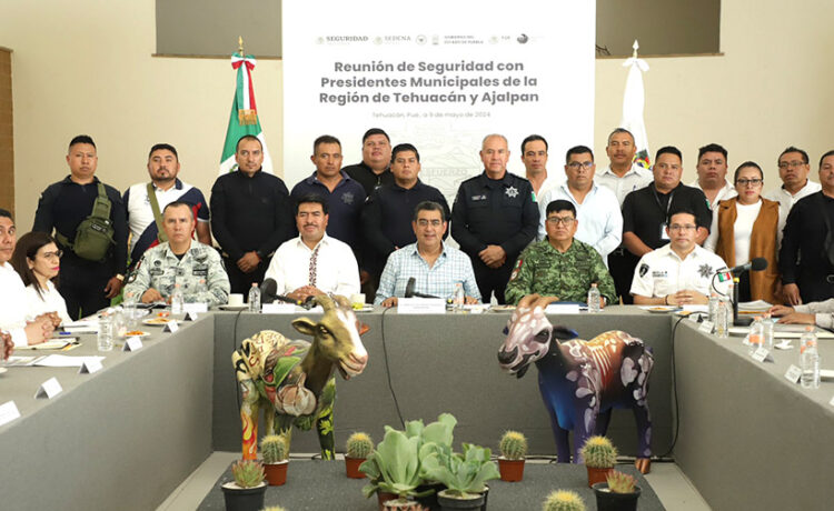 Reunión de seguridad con Ediles de la región de Tehuacán y Ajalpan