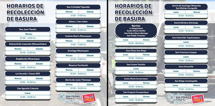 San Pedro Cholula inicia prueba piloto para recolección de basura