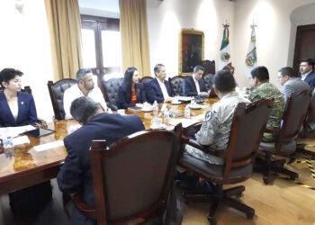 Reunión de seguridad para trabajar coordinadamente en la seguridad de los poblanos