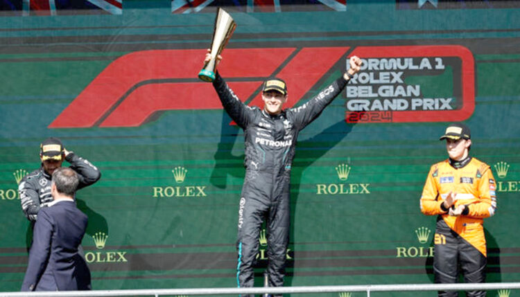 Russell es descalificado; Hamilton se lleva el triunfo de Bélgica