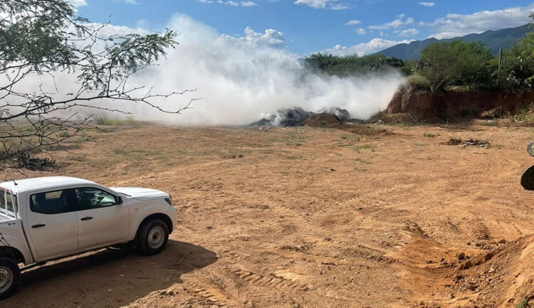 Clausura Medio Ambiente tiradero en San Sebastián Zinacatepec