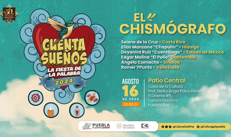 Iniciará en Puebla Festival “Cuenta Sueños. La Fiesta de la Palabra”: Cultura