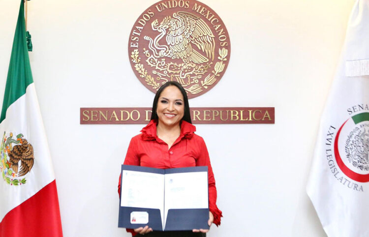 Liz Sánchez se registra como integrante de la LXVI Legislatura en el Senado de la República