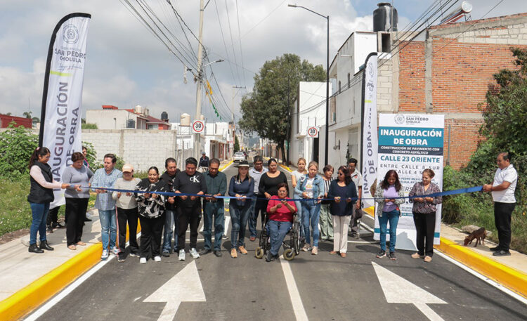 Entrega Angon resultados en Mexicaltzingo con nueva calle pavimentada