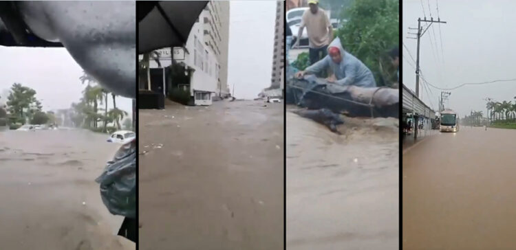 Huracán Jhon causa estragos en Acapulco