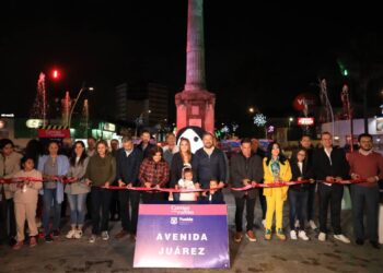 Gobierno Municipal entrega rehabilitación de la Avenida Juárez, hitos y puente deprimido