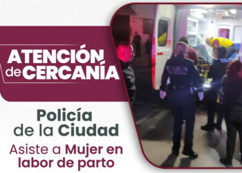 Policía de la Ciudad asiste a mujer en labor de parto