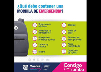 Ayuntamiento de Puebla promueve la cultura de la prevención con la Mochila de Emergencia