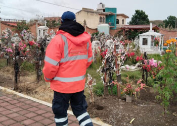 Protección Civil supervisa condición de panteones en San Pedro Cholula