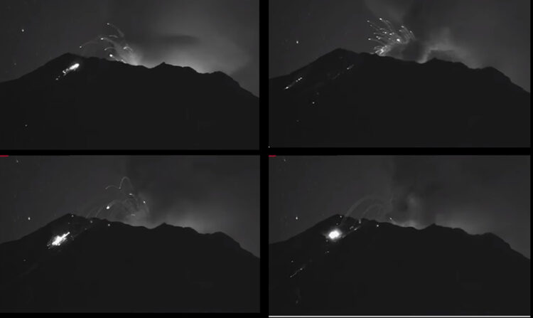 Don Goyo grandes bombas de lava durante la noche-madrugada