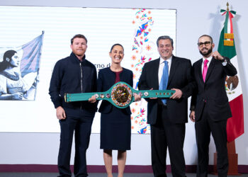 Claudia Sheinbaum anuncia clase de box más grande del mundo; “Canelo” Álvarez difundirá este evento deportivo