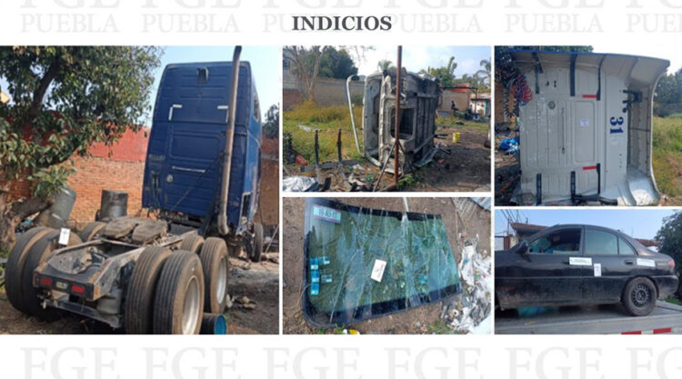 En Atlixco la FGE aseguró en un cateo, un tractocamión y autopartes