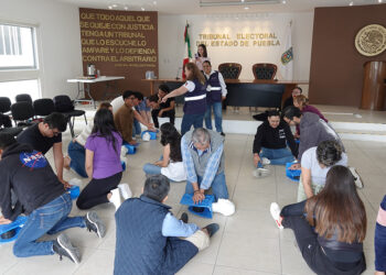 Personal del TEEP recibe capacitación teórica-practica en materia de Protección Civil