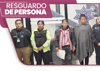 Policía de la Ciudad resguarda a una persona proveniente de Tlaxcala para ser devuelta a su entorno familiar