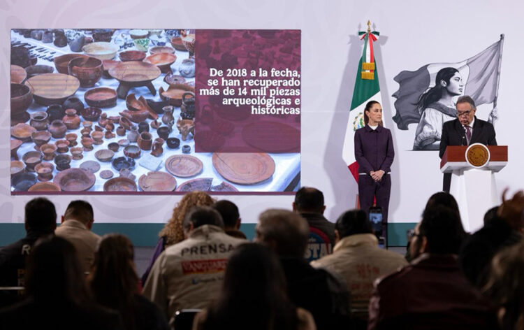 El Gobierno de México ha logrado la repatriación de más de 14,000 bienes culturales