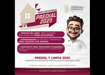 Continúa en Cuautlancingo la campaña de pago anticipado de predial y limpia 2025
