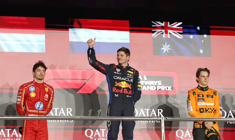 Max se lleva el GP de Qatar, “Checo” abandona cuando iba en 5o