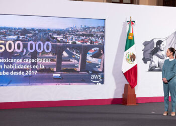 Presidenta Claudia Sheinbaum anuncia inversión de 5 MMDD de Amazon Web Services en México para crear región digital en Querétaro