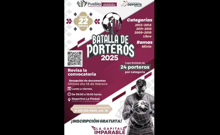 Anuncia IMDP la Convocatoria de la Batalla de Porteros
