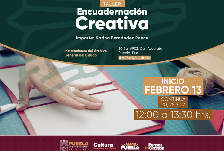 La Secretaría de Arte y Cultura impartirá el taller de encuadernación creativa