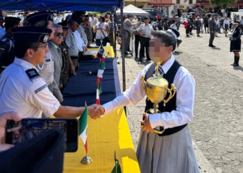 Puebla logra primer lugar en Nacional de Escoltas Militarizado