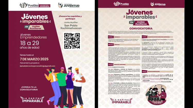 Impulsa IJMP emprendimiento con el programa «Jóvenes Imparables» en juntas auxiliares
