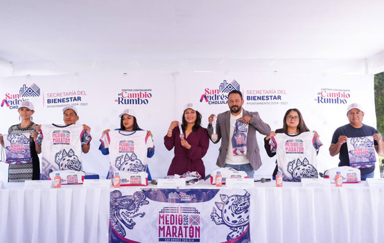Invita Lupita Cuautle al Medio Maratón San Andrés Cholula 2025 con la Presentación de la Medalla y Kit