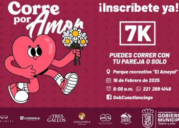 Gobierno de Cuautlancingo invita a la ciudadanía al evento deportivo “Corriendo por amor”