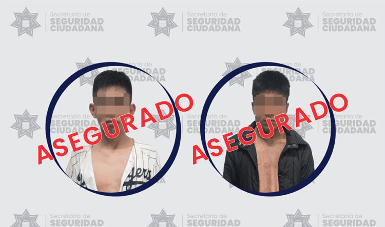 Resultado de la coordinación interinstitucional, la SSC asegura a dos personas en posesión de un arma de fuego y enervantes