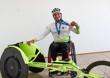 Reconoce para atleta poblano José Alan Frías, el apoyo al deporte en el estado