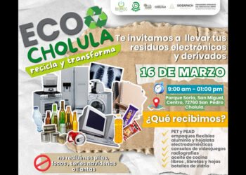 Invita SOSAPACH a la segunda edición de ECOCHOLULA