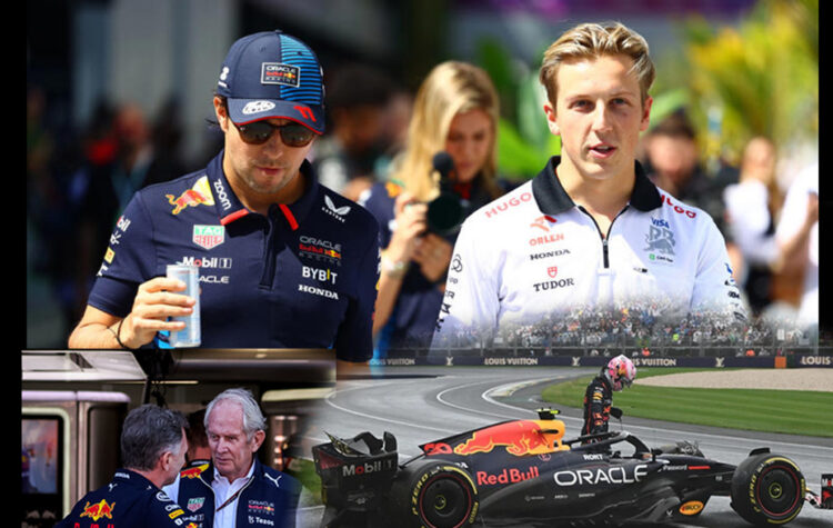 La culpa del desastre de Lawson y Red Bull y del auto es “Checo”, dice reportero de The Race