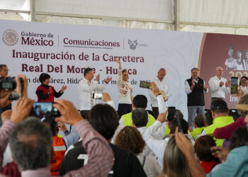 Presidenta Claudia Sheinbaum encabeza corte de listón inaugural de la carretera Real del Monte-Huasca