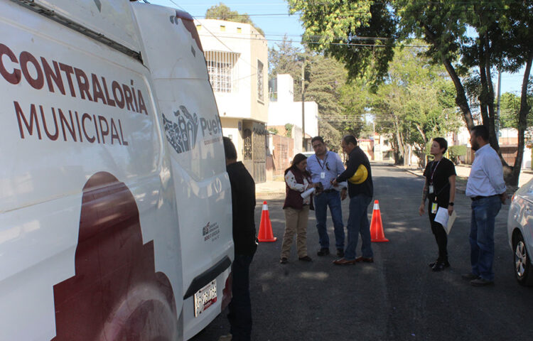 Supervisa Contraloría Municipal ejecución de obras públicas en la zona de Clavijero, y Satélite Magisterial