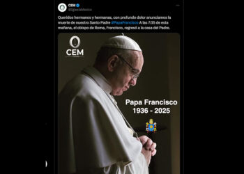 CEM expresó su pesar por la muerte del Papa Francisco