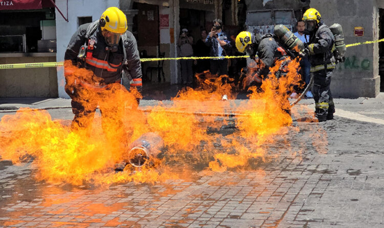 Simulacro Nacional 2025: control de incendio por gas LP