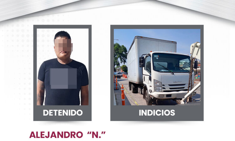Recuperó Policía de la Ciudad tractocamión con reporte de robo y aseguró a un hombre