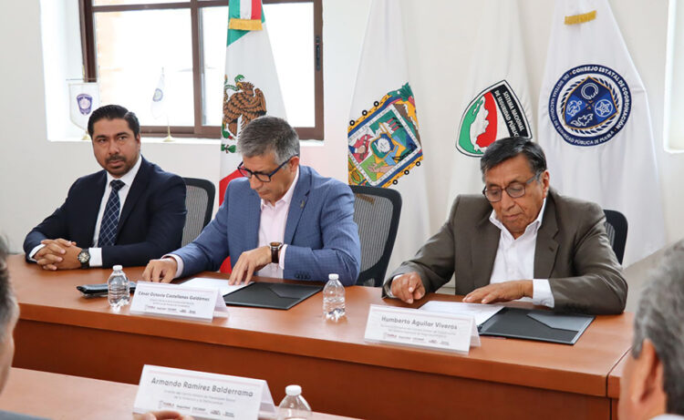 Firman convenio CECSNSP y la policía Auxiliar