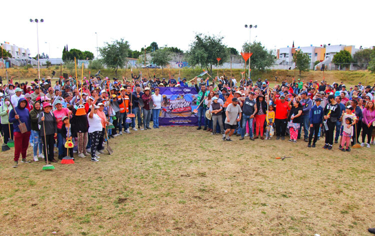 Gobierno de Huejotzingo transforma el fraccionamiento «Valle de San Miguel» con mega faena comunitaria