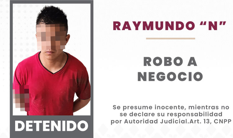 La SSC detiene a probable asaltante de un establecimiento de comida